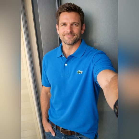 Lacoste Other - Lacoste Piqué Polo Blue Men's Shirt Collared Peru Cotton Buttons Logo XXL $89.50